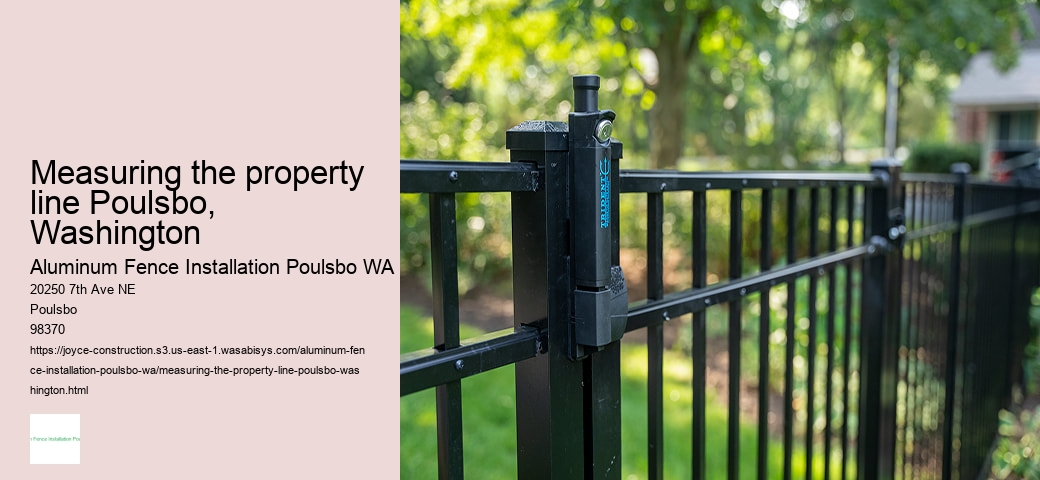 Measuring the property line Poulsbo, Washington